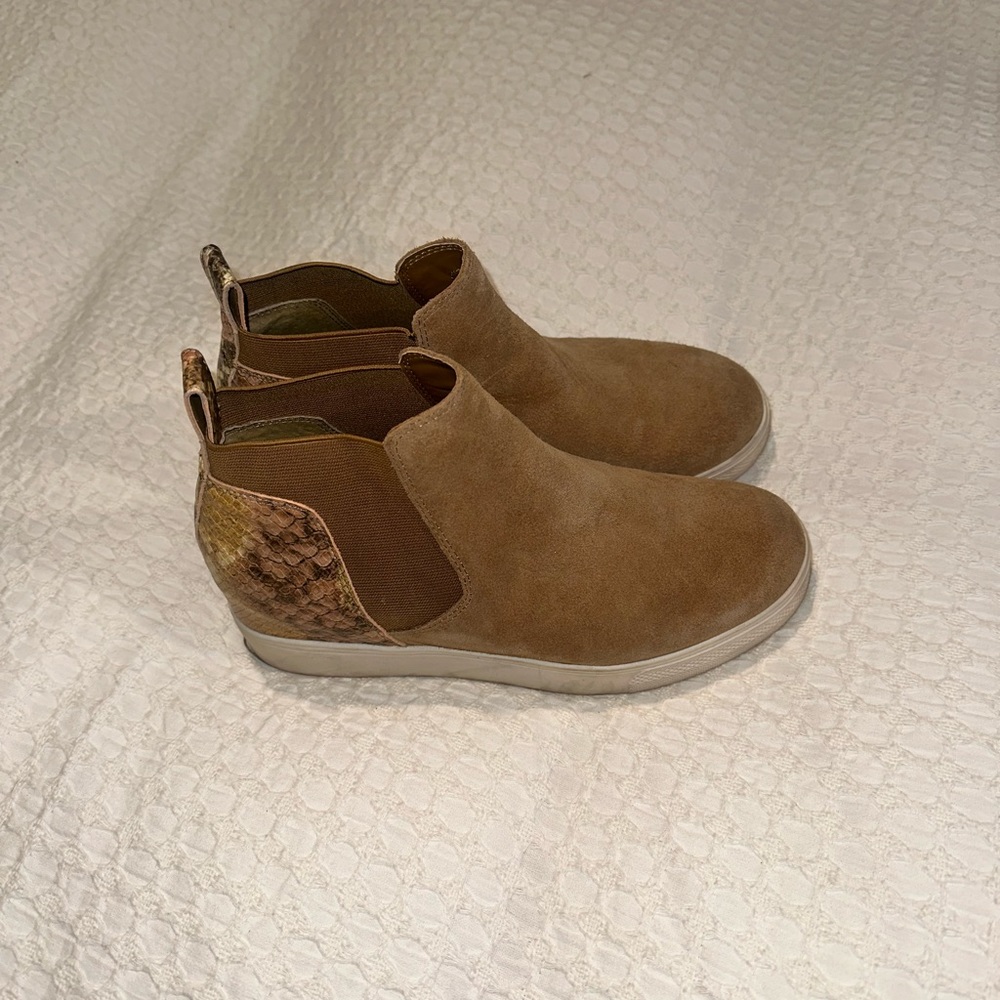 Dolce Vita Suede and Snakeskin Sneaker Booties